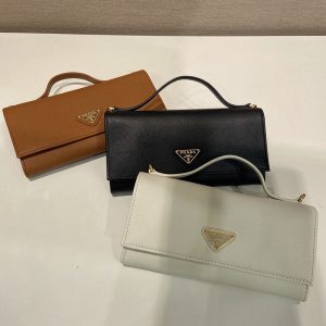 프라다 사피아노 레더 월렛 숄더 스트랩