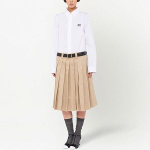 미우미우 영문 로고 셔츠 (여성용)