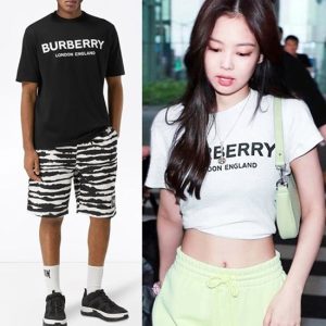 버버리 영문로고 반팔티셔츠