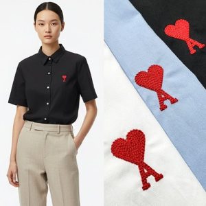 아미 스몰레드하트 반팔셔츠 (여성용)