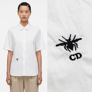 디올 꿀벌자수 반팔셔츠 (여성용)