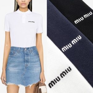 미우미우 PK카라 반팔티셔츠 (여성용)