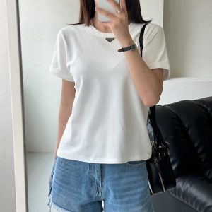 프라다 패치 실켓 바이오 반팔티셔츠 (여성용)
