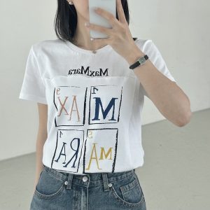 막스마라 사각패치 반팔티셔츠 (여성용)