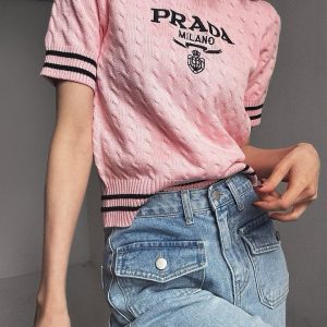프라다 블렌드 반팔 니트 (여성용)
