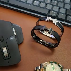 [491번] 에르메스 클릭아슈 올블랙 무광 팔찌