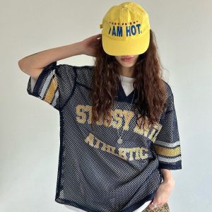 스투시 아틀레틱 매쉬 반팔티셔츠