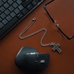 [478번] 구찌 스퀘어 G 십자가 목걸이