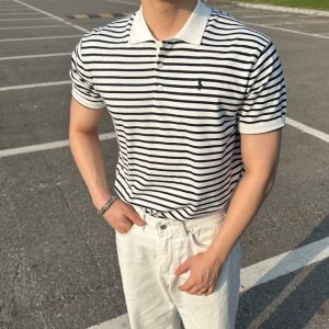 폴로랄프로렌 단가라 카라 반팔니트