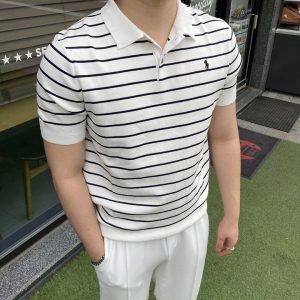 폴로랄프로렌 스트라이프 카라 반팔니트