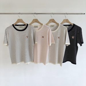 메종키츠네 메죠아 단가라 니트반팔 (여성용)