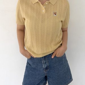 메종키츠네 아일렛 PK 린넨반팔 (여성용)