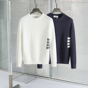 톰브라운 인타르시아 사선 니트