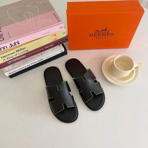 에르메스 이즈미르 앱송 슬리퍼 블랙&그린