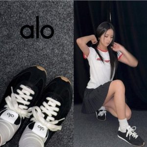 선셋 스니커즈 신발 블랙