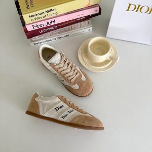디올 리본 스니커즈 신발 브라운&화이트